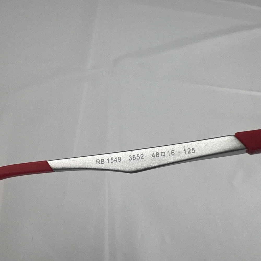 Ray-Ban RB 1549 3652 Kids Youth Eyeglasses FRAMES ONLY Black Red 48-16-125 #3